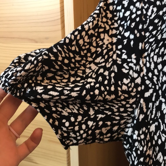 Free People Looking For Love Midi Dress In Black and White Animal Print Size 2 - Picture 5 of 13
